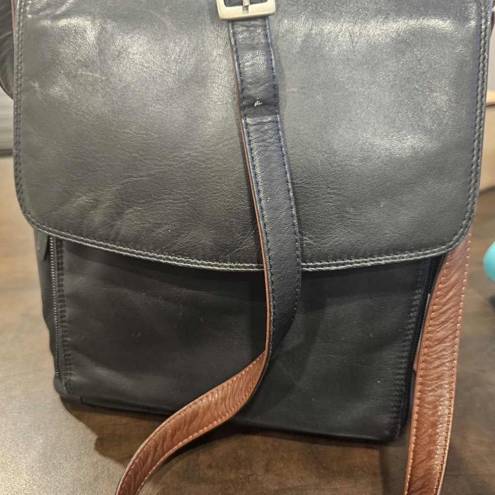 Derek Alexander Leather Organizer Classic Bag Blk. Sz Med Classic Core Luxury